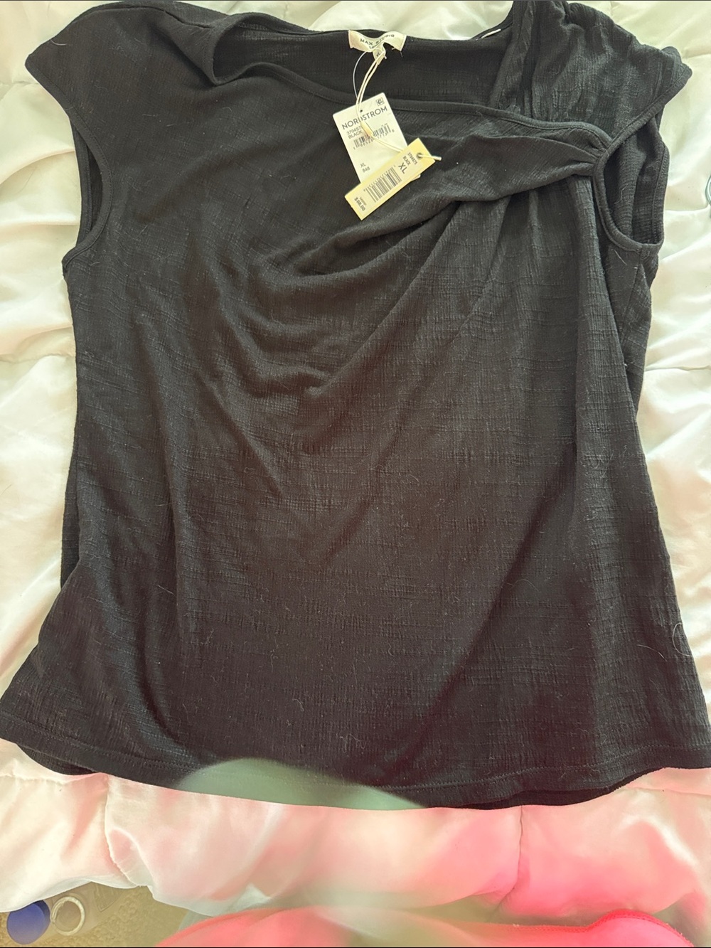 Nordstrom Black Cap Sleeve Tank Top
